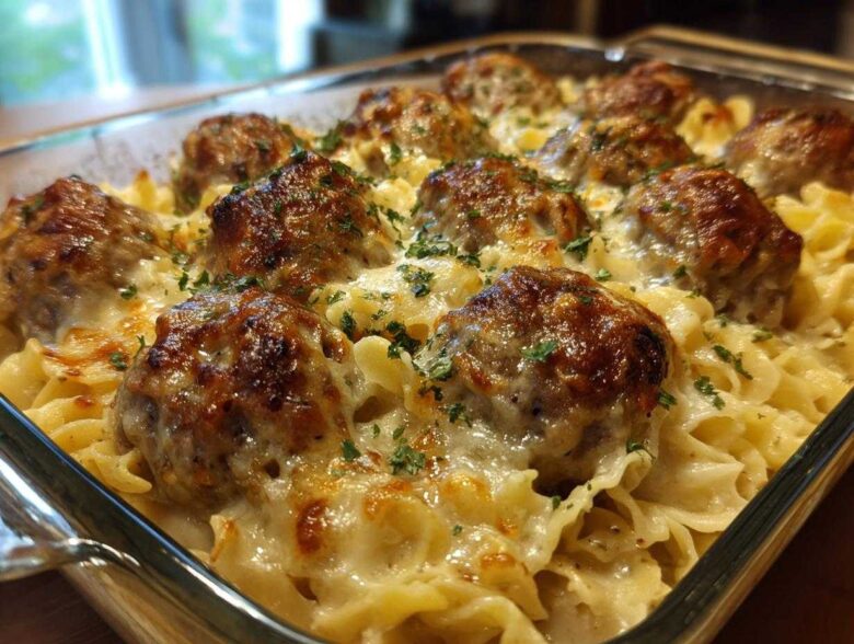 Swedish Meatball Casserole - Featured