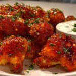 Air Fryer Buffalo Cauliflower Bites with Ranch