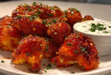 Air Fryer Buffalo Cauliflower Bites with Ranch