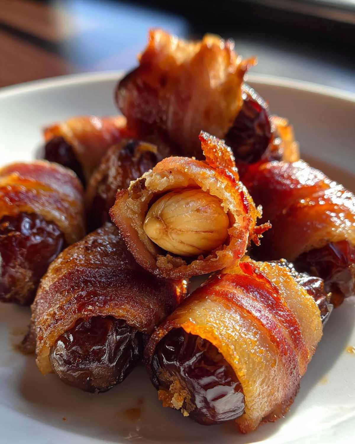 Bacon-Wrapped Dates with a Surprise Center - detail 1