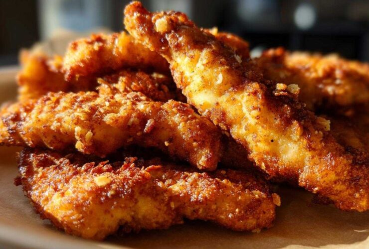 Baked Chicken Tenders with Pretzel Crust