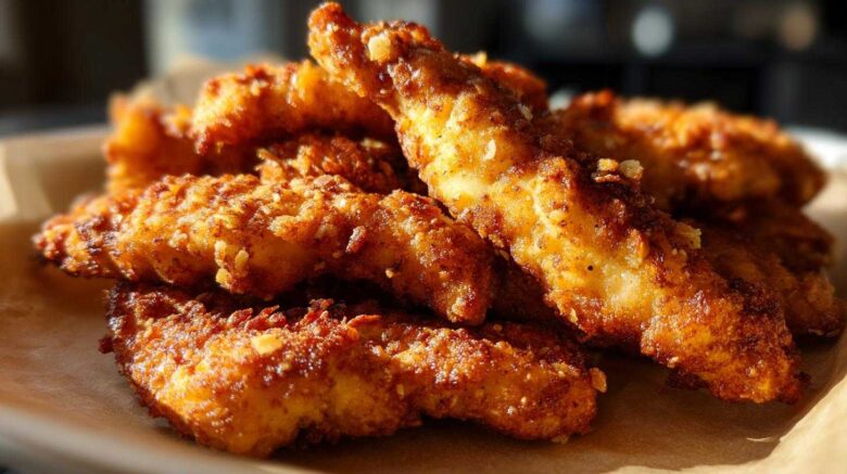 Baked Chicken Tenders with Pretzel Crust