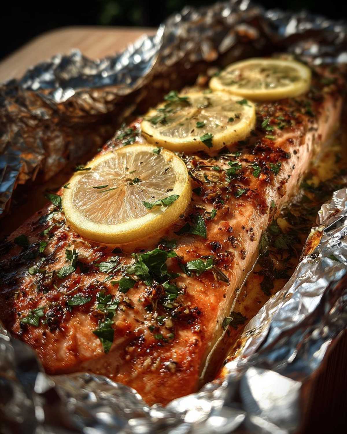 Baked Lemon Herb Salmon Foil Packets - detail 3