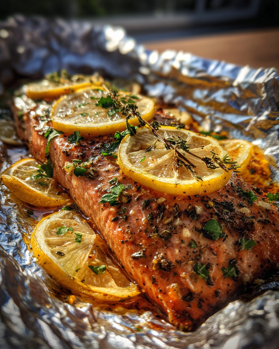 Baked Lemon Herb Salmon Foil Packets - detail 2