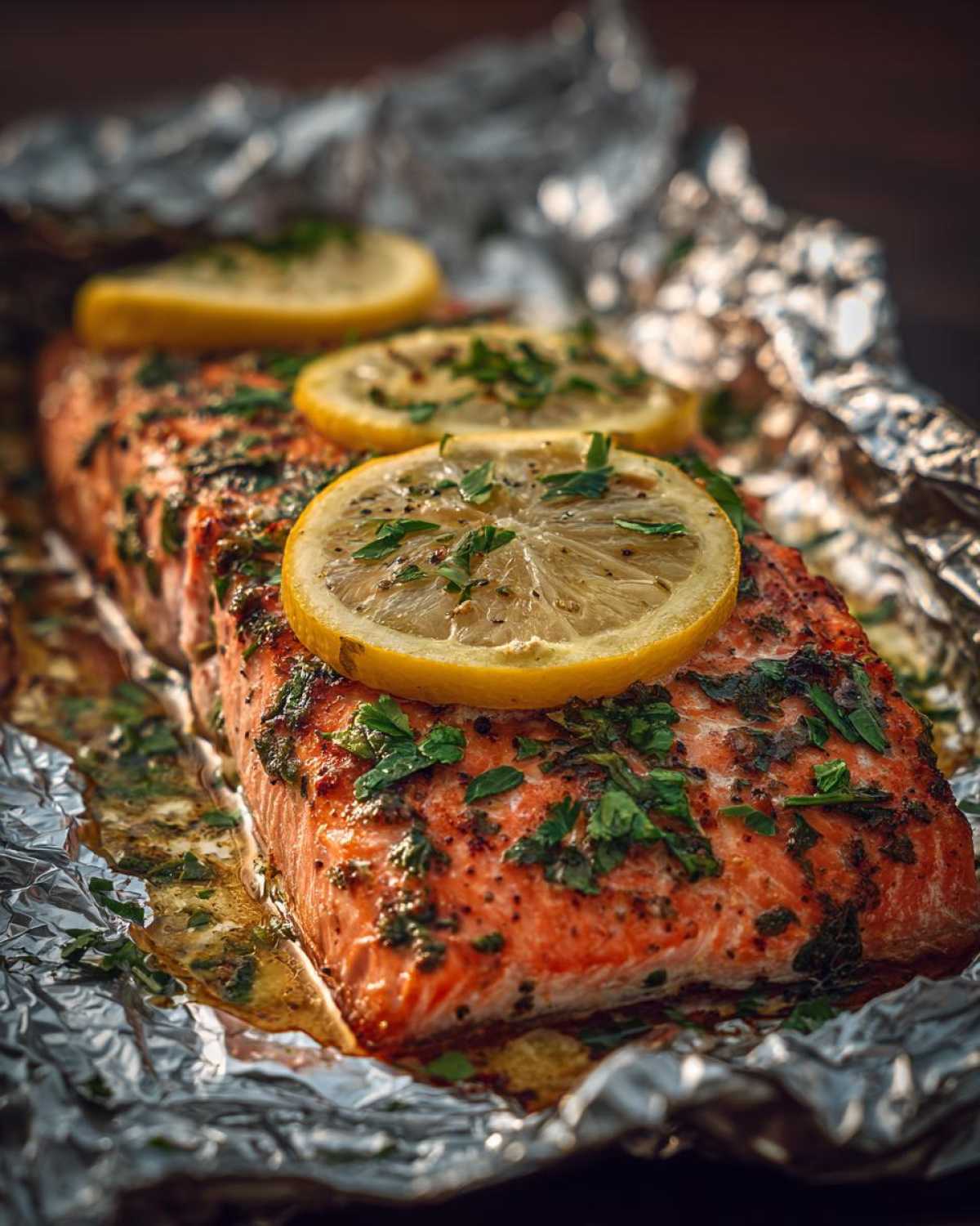 Baked Lemon Herb Salmon Foil Packets - detail 4