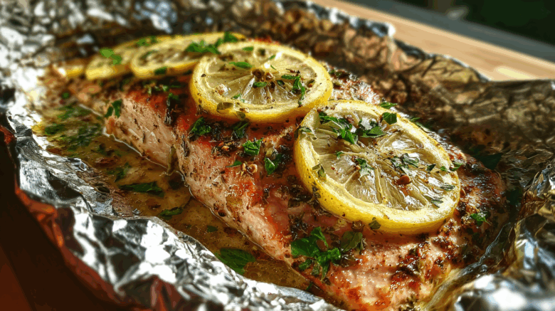 Baked Lemon Herb Salmon Foil Packets