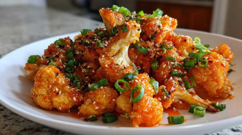 Bang Bang Cauliflower (Baked Not Fried)