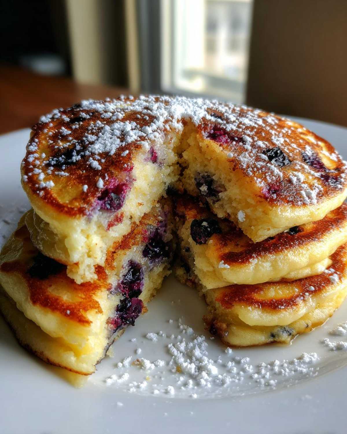 Blueberry Lemon Cottage Cheese Pancakes - detail 2