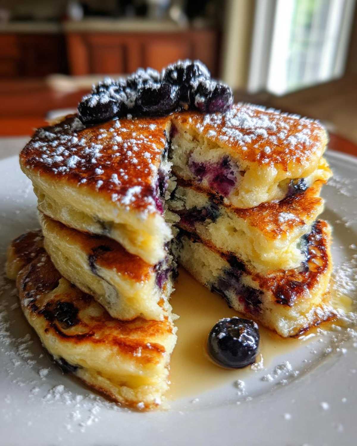 Blueberry Lemon Cottage Cheese Pancakes - detail 3