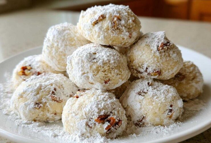 Brown Butter Pecan Snowball Cookies