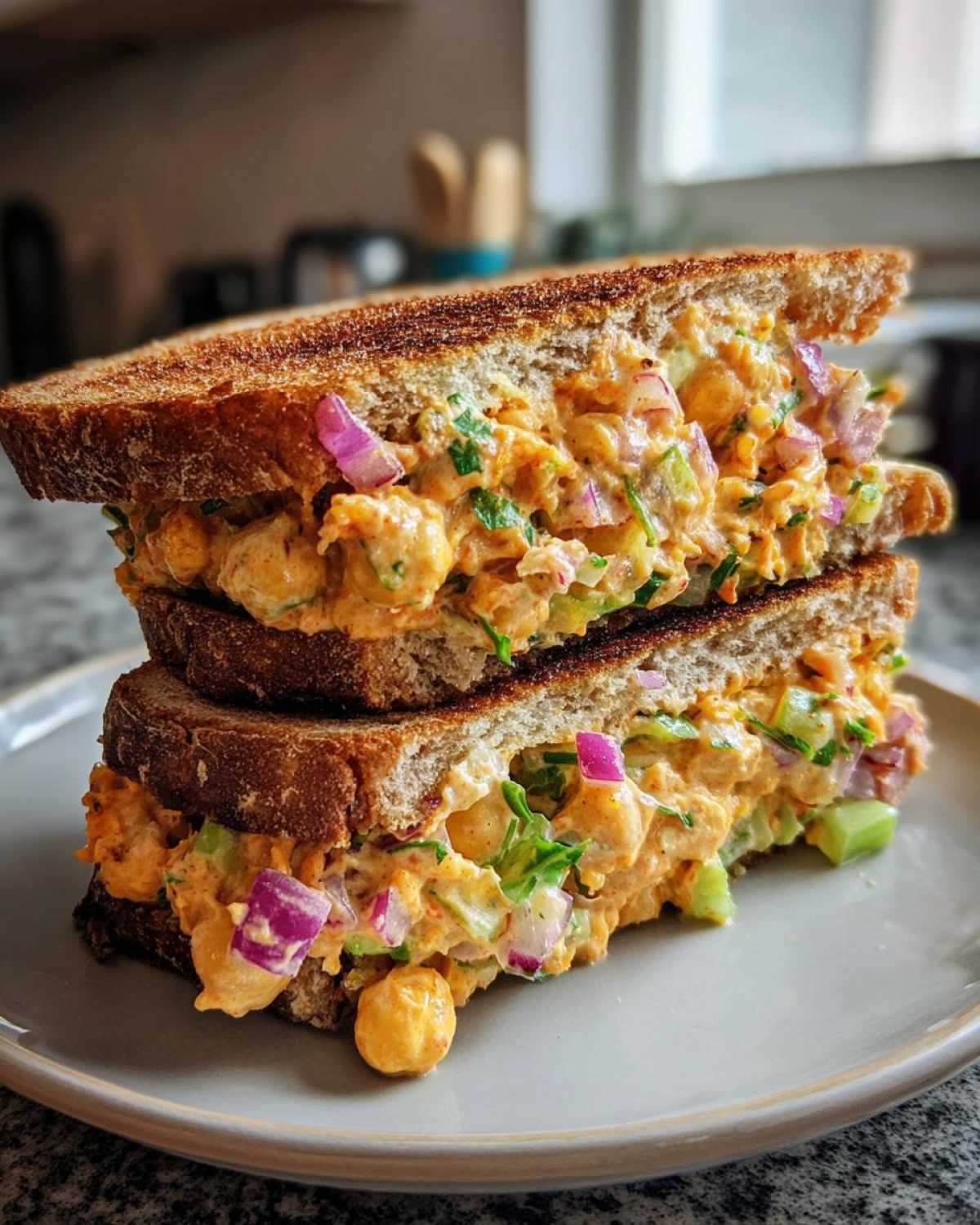 Buffalo Chickpea Salad Sandwich - detail 1