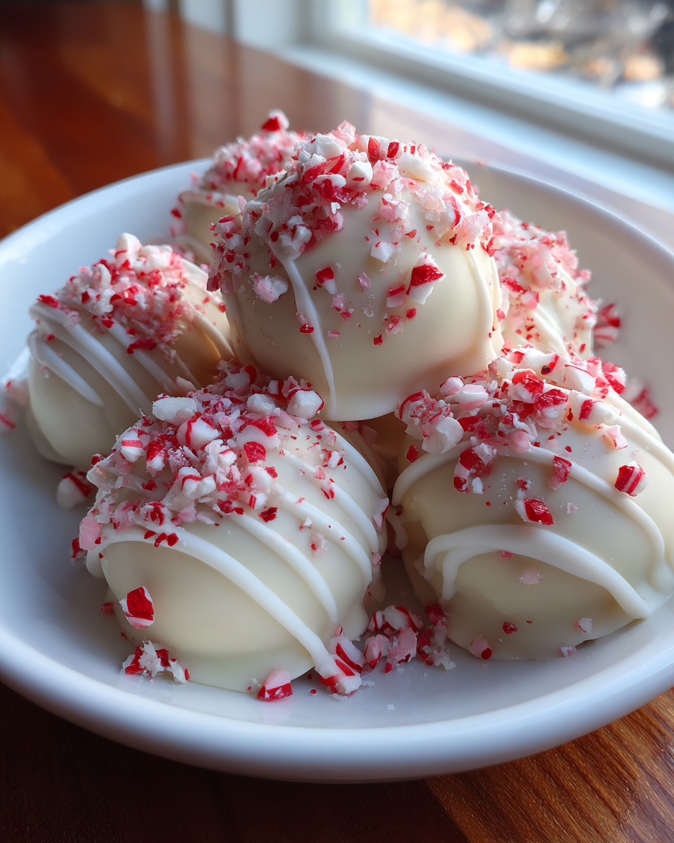 Candy Cane Oreo Truffles - detail 1
