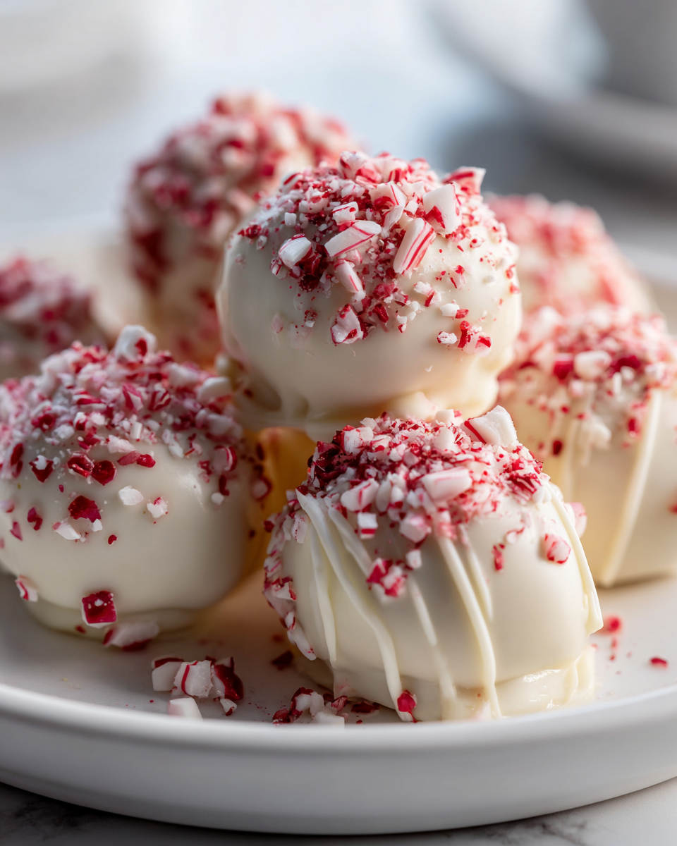 Candy Cane Oreo Truffles - detail 2