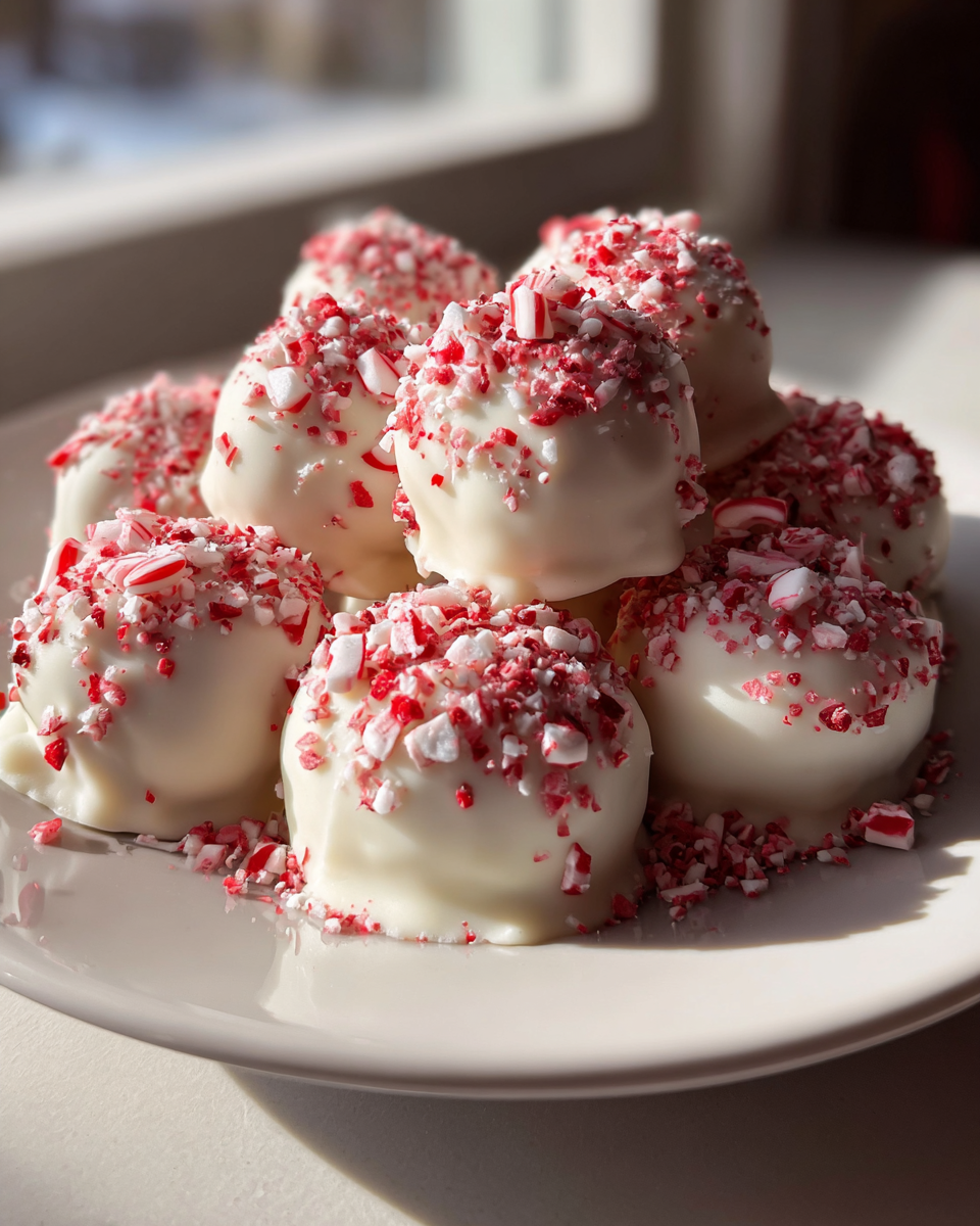Candy Cane Oreo Truffles - detail 3