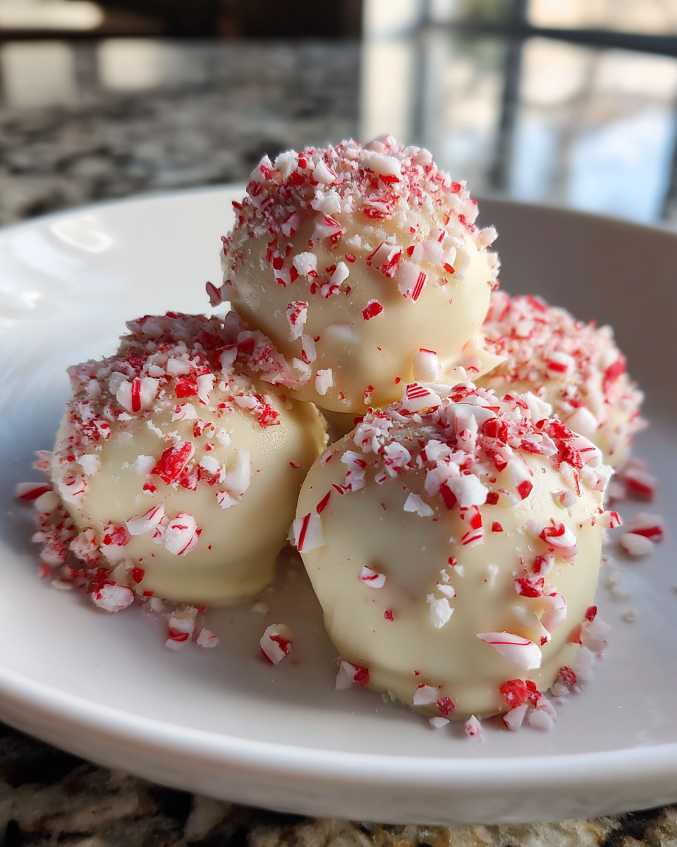 Candy Cane Oreo Truffles - detail 4