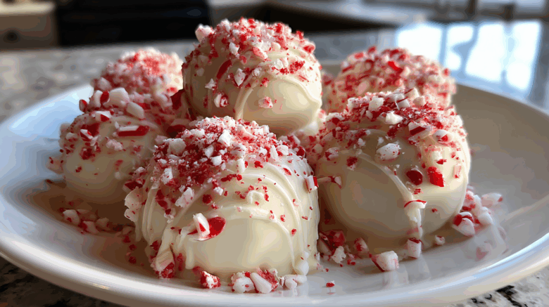 Candy Cane Oreo Truffles