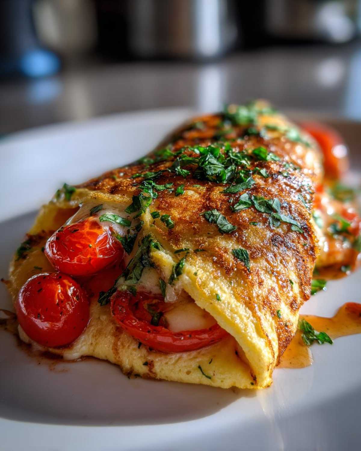 Caprese Omelette Roll-Up - detail 2