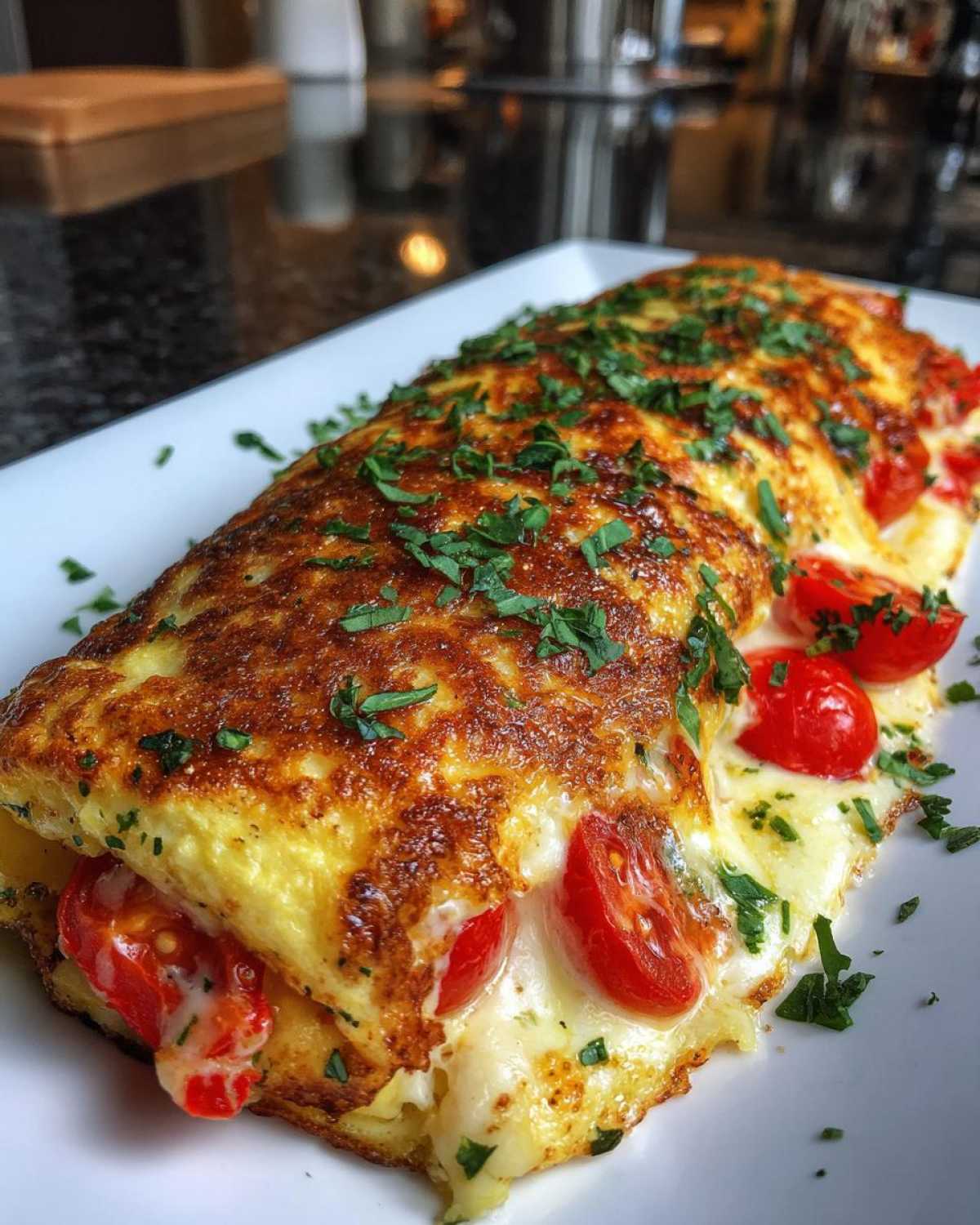 Caprese Omelette Roll-Up - detail 3