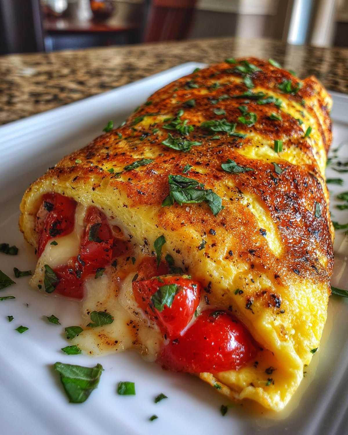 Caprese Omelette Roll-Up - detail 4