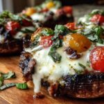 Caprese Stuffed Portobello Mushrooms