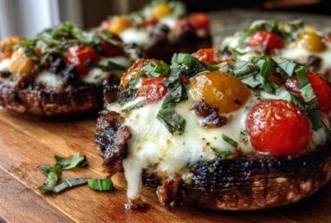 Caprese Stuffed Portobello Mushrooms
