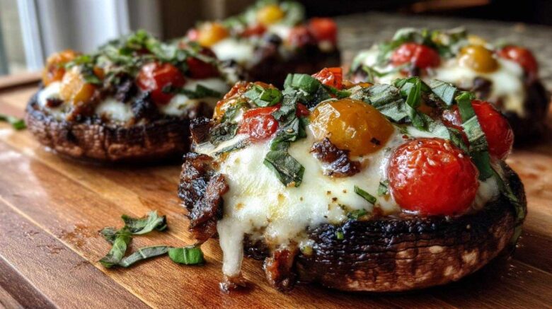Caprese Stuffed Portobello Mushrooms