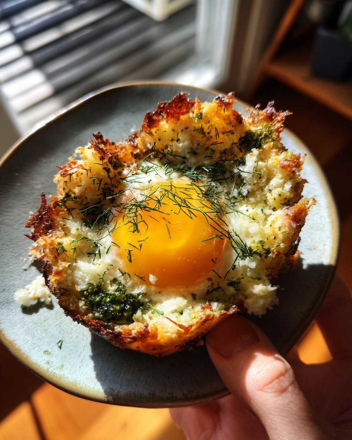 Cloud Eggs with Parmesan and Herbs - detail 1