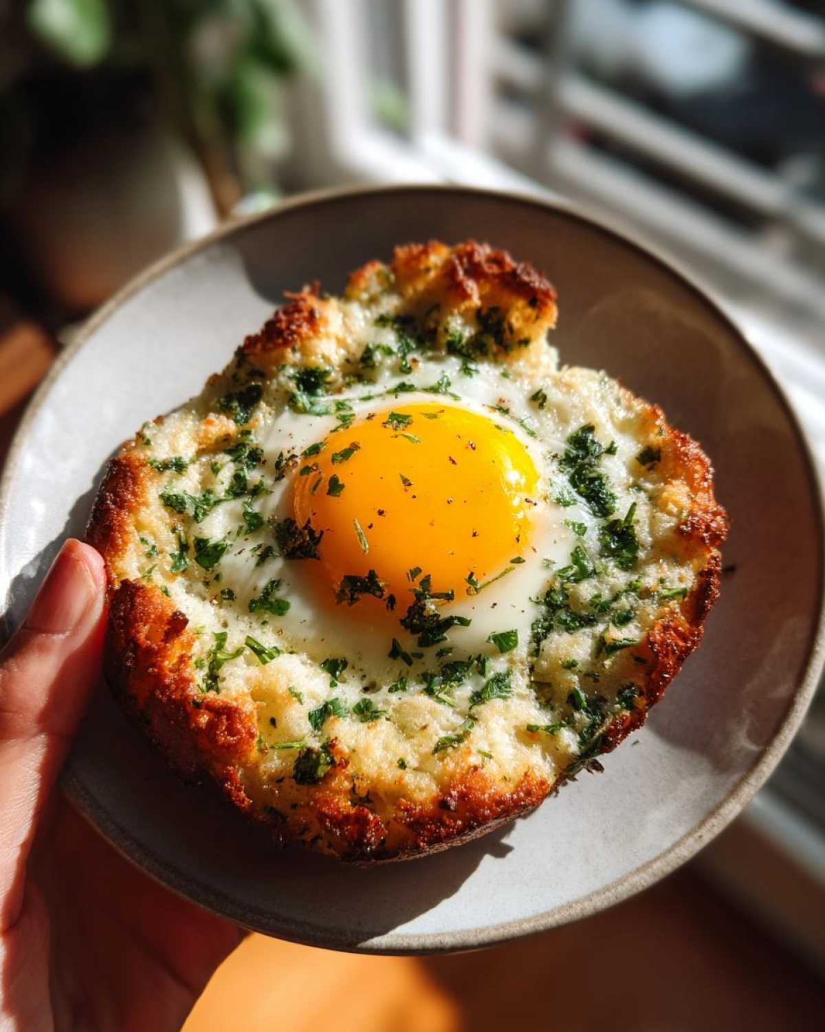 Cloud Eggs with Parmesan and Herbs - detail 2
