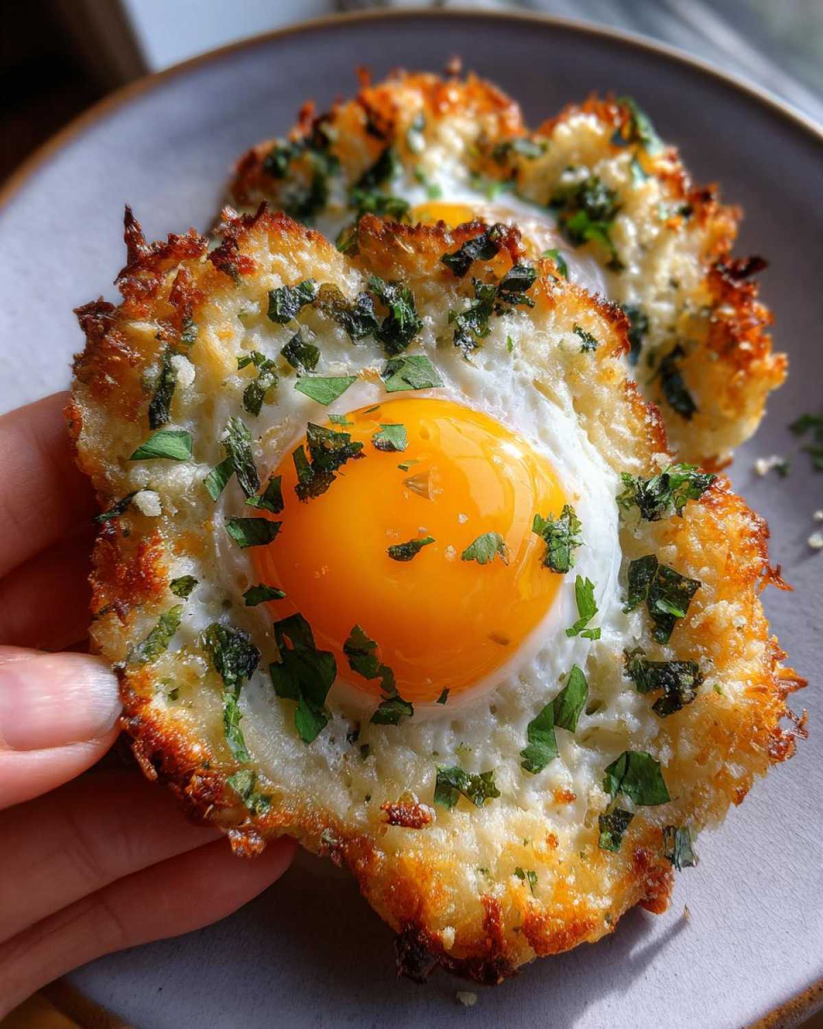 Cloud Eggs with Parmesan and Herbs - detail 4