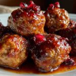 Cranberry Orange Glazed Turkey Meatballs