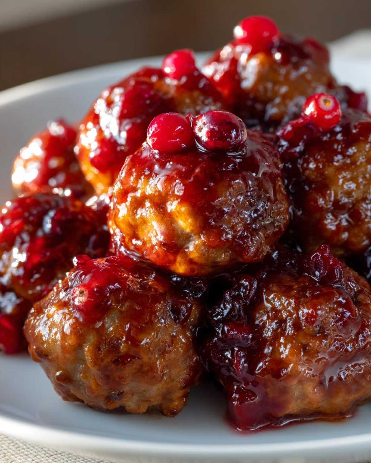 Cranberry Orange Glazed Turkey Meatballs - detail 3