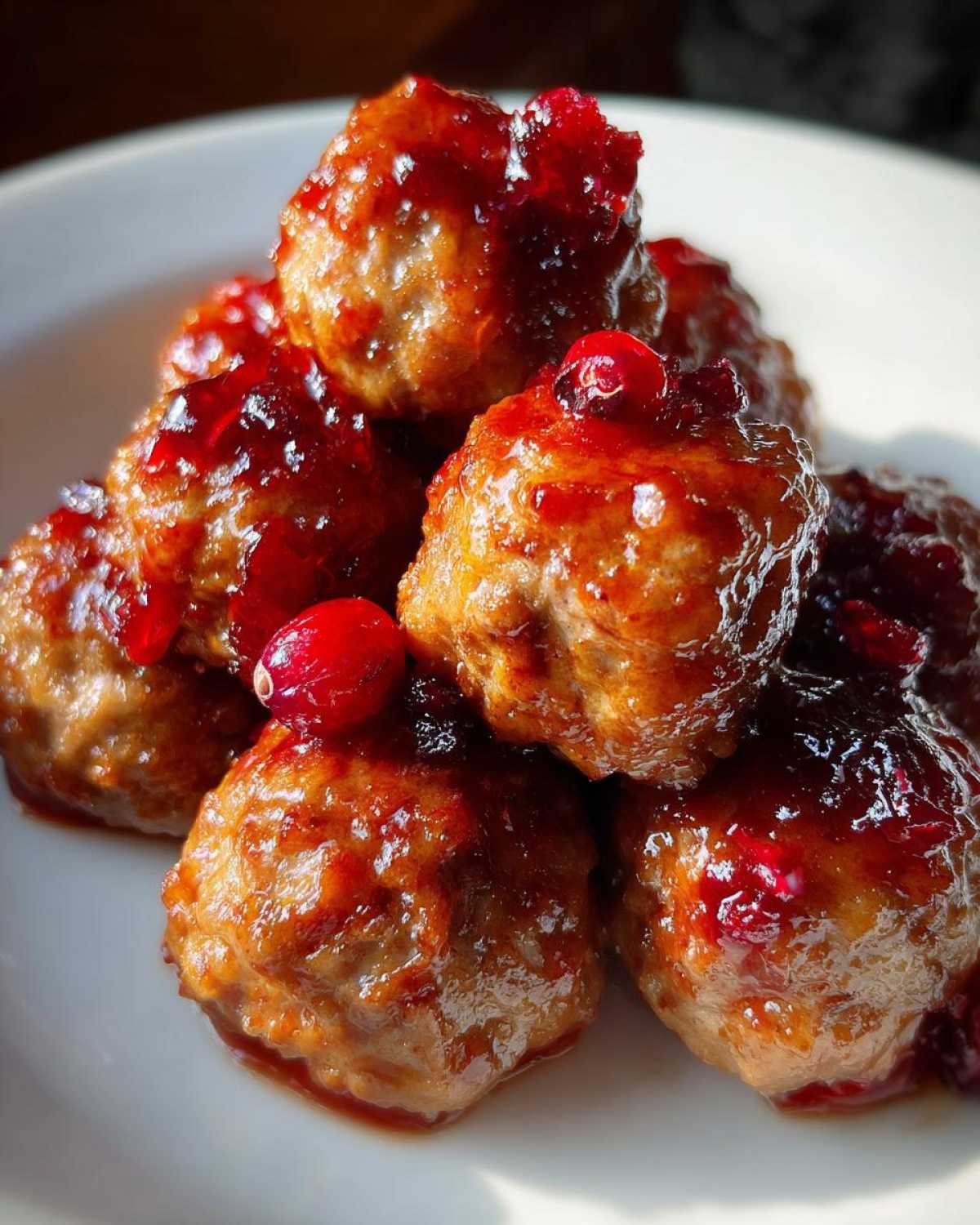 Cranberry Orange Glazed Turkey Meatballs - detail 1