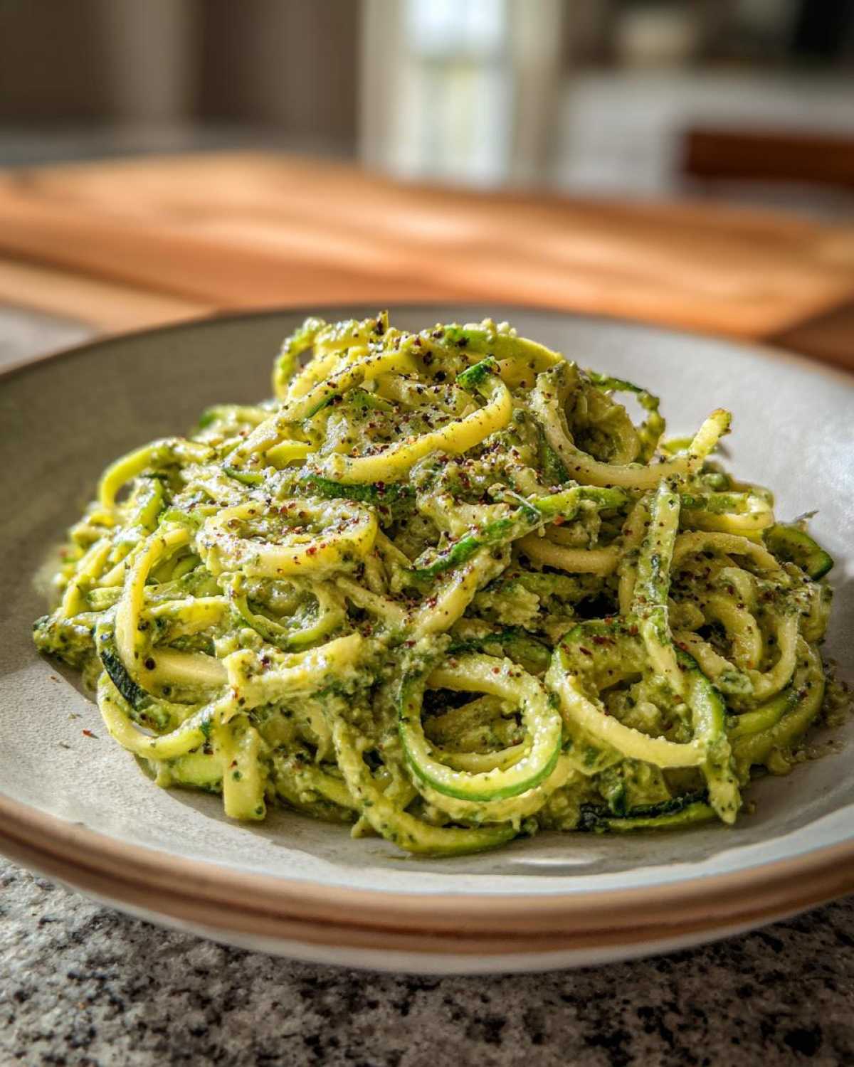 Creamy Avocado Pesto Zoodles - detail 3