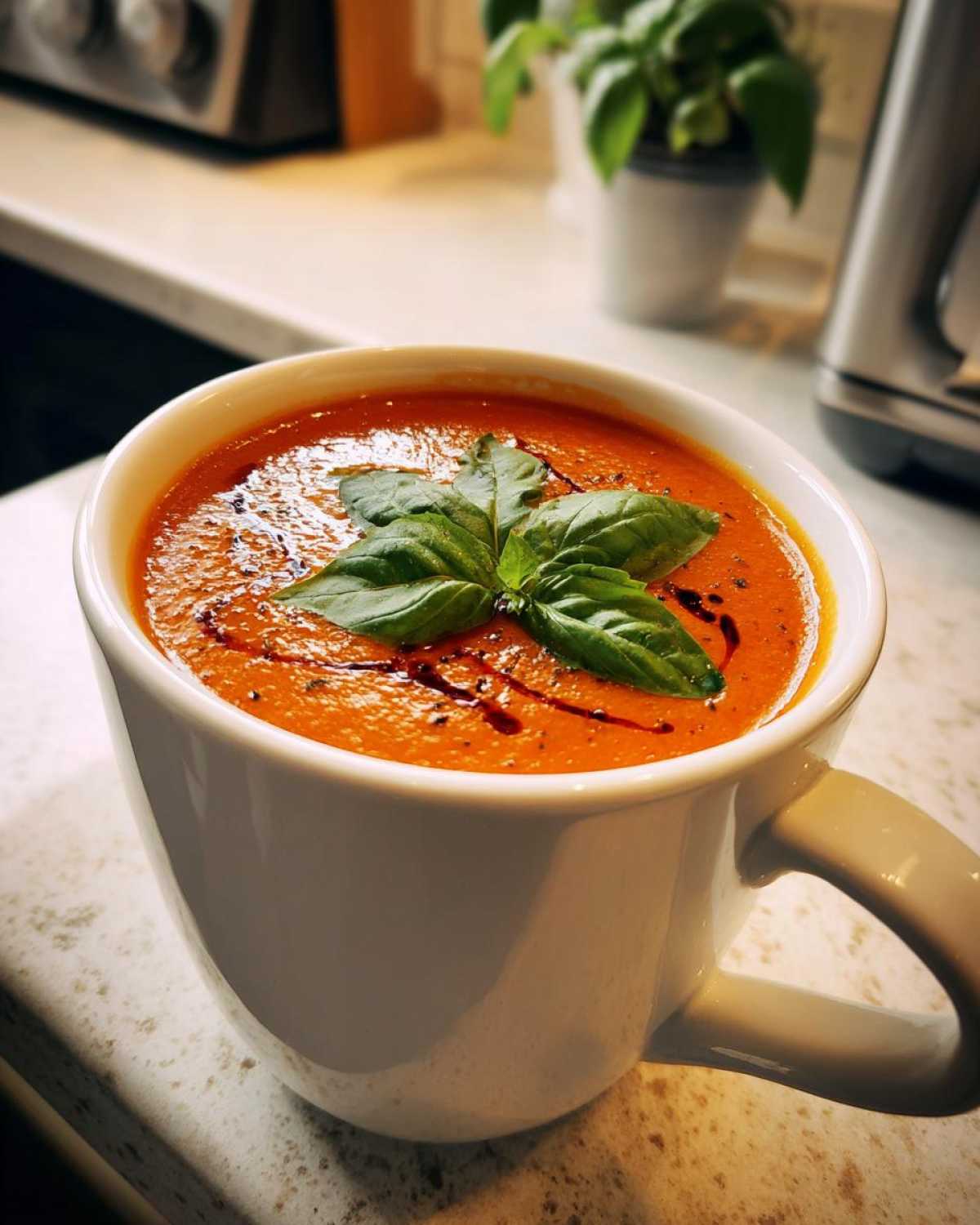 Creamy Tomato Basil Soup with a Secret Ingredient - detail 3