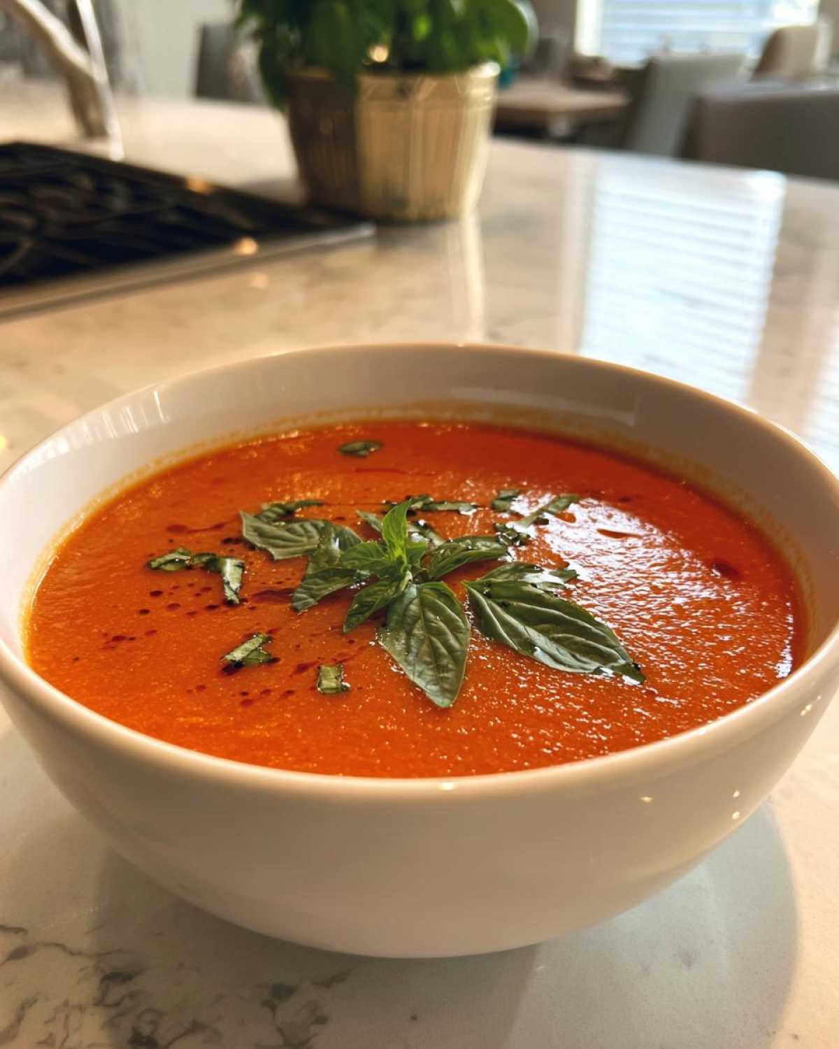 Creamy Tomato Basil Soup with a Secret Ingredient - detail 1