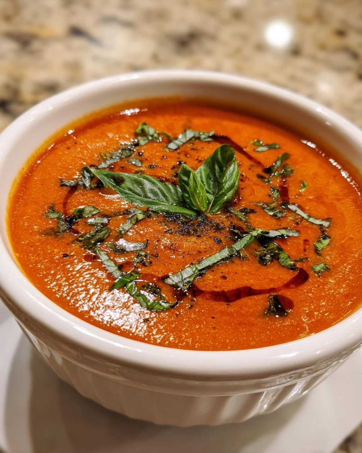 Creamy Tomato Basil Soup with a Secret Ingredient - detail 2