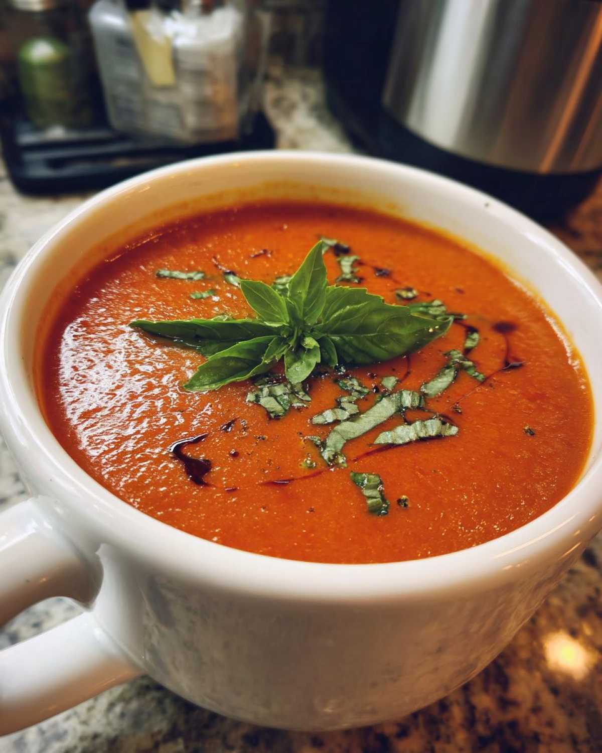 Creamy Tomato Basil Soup with a Secret Ingredient - detail 4
