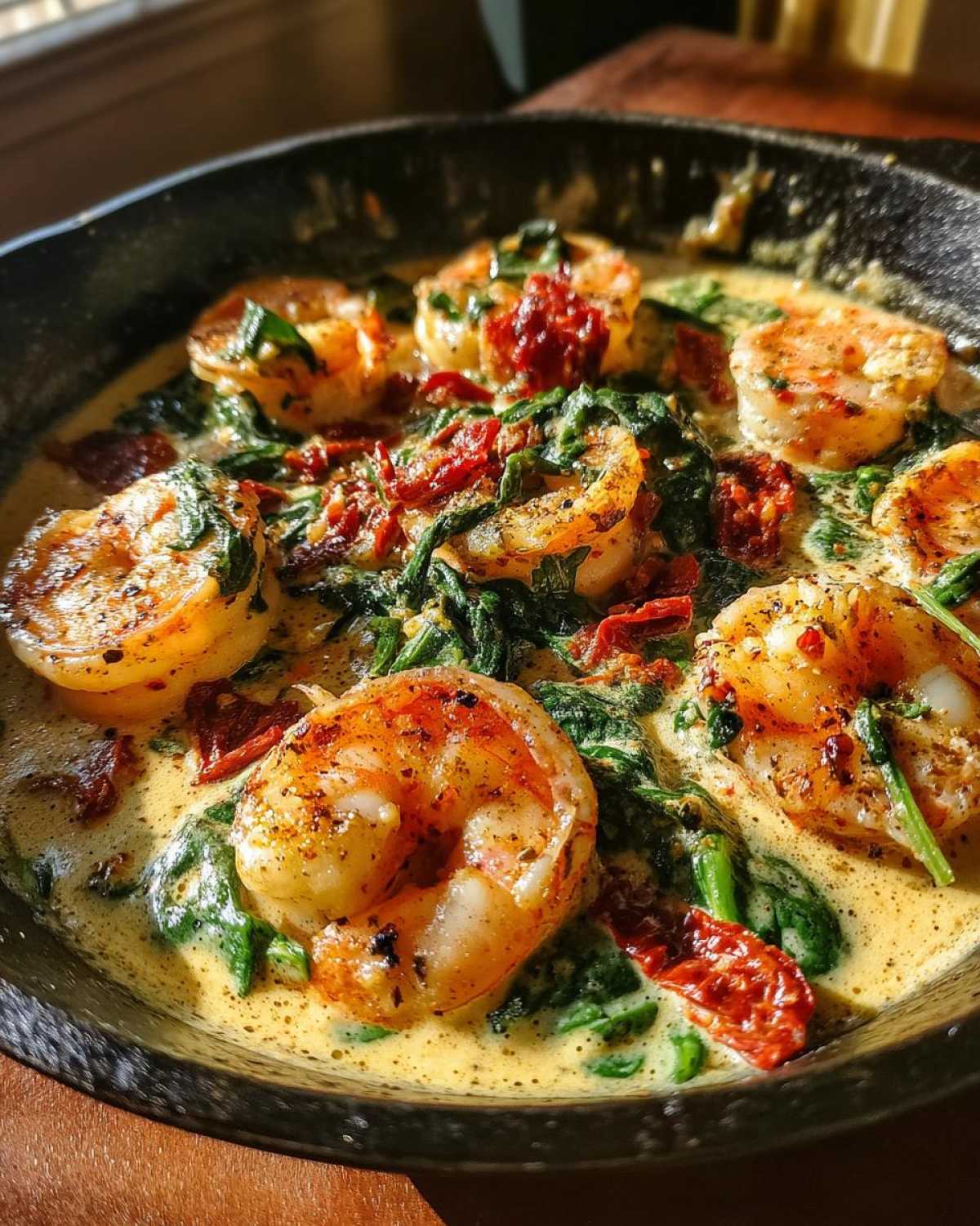 Creamy Tuscan Garlic Shrimp Skillet - detail 3