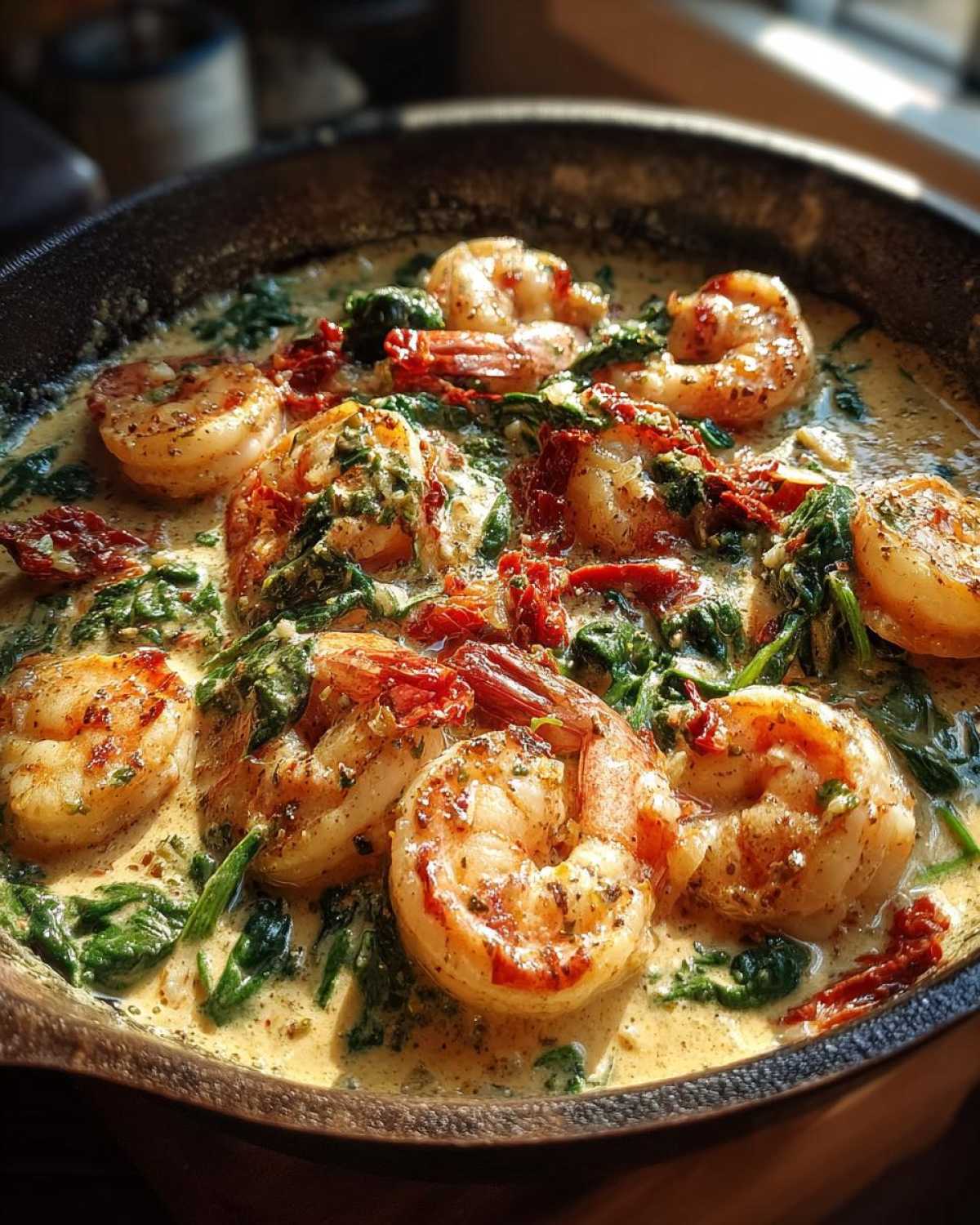 Creamy Tuscan Garlic Shrimp Skillet - detail 1