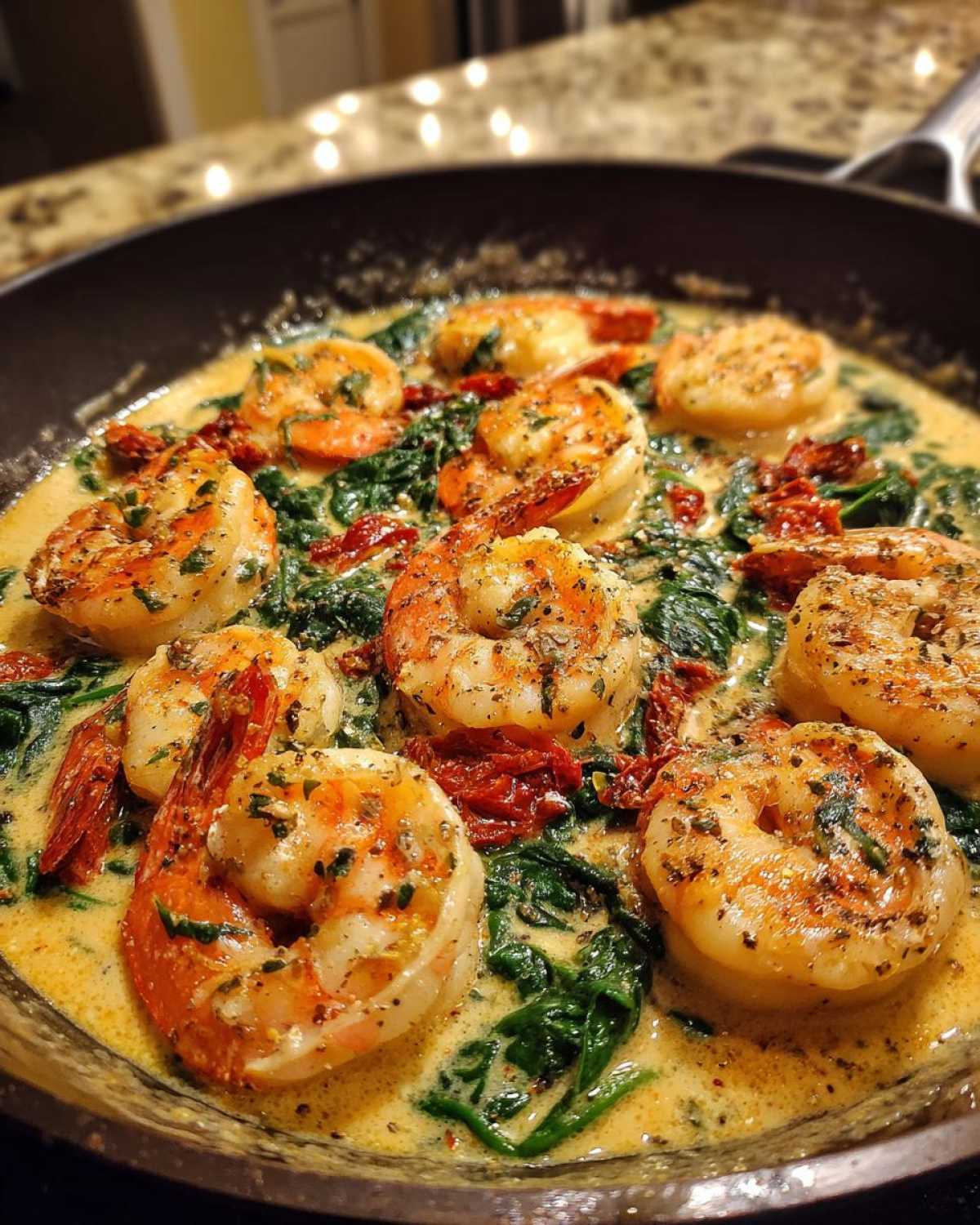 Creamy Tuscan Garlic Shrimp Skillet - detail 2
