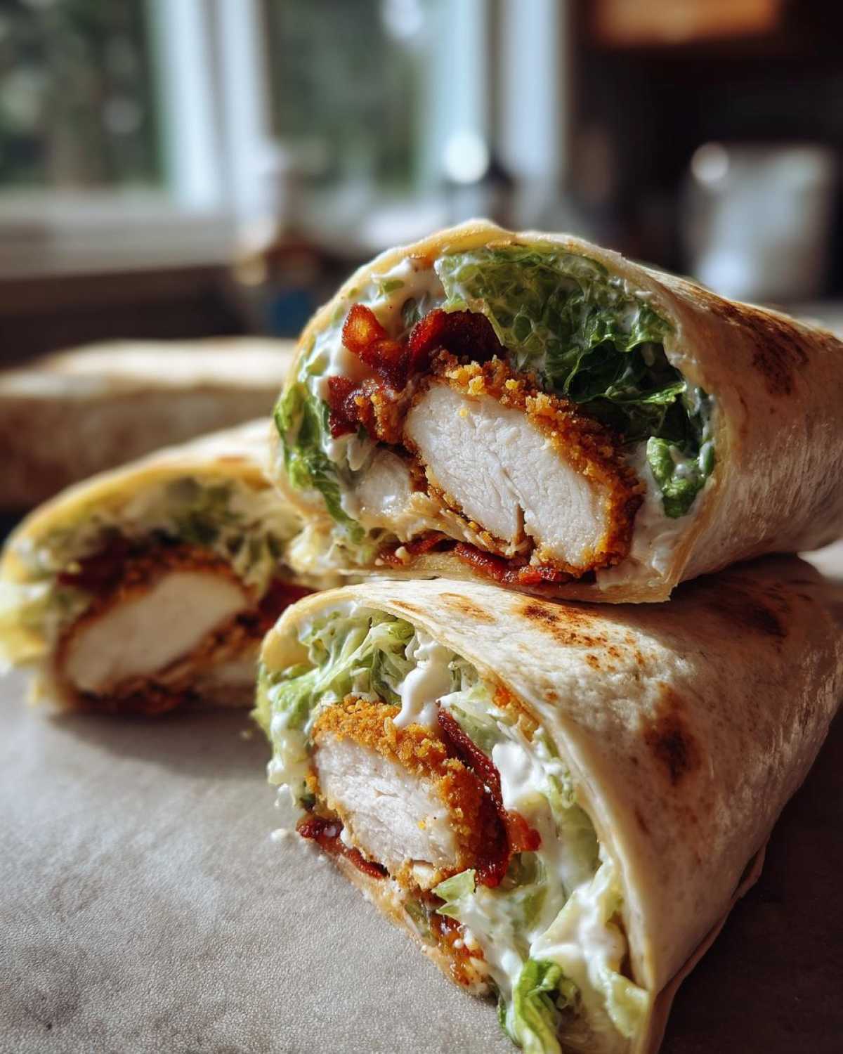 Crispy Chicken Caesar Salad Wraps - detail 3