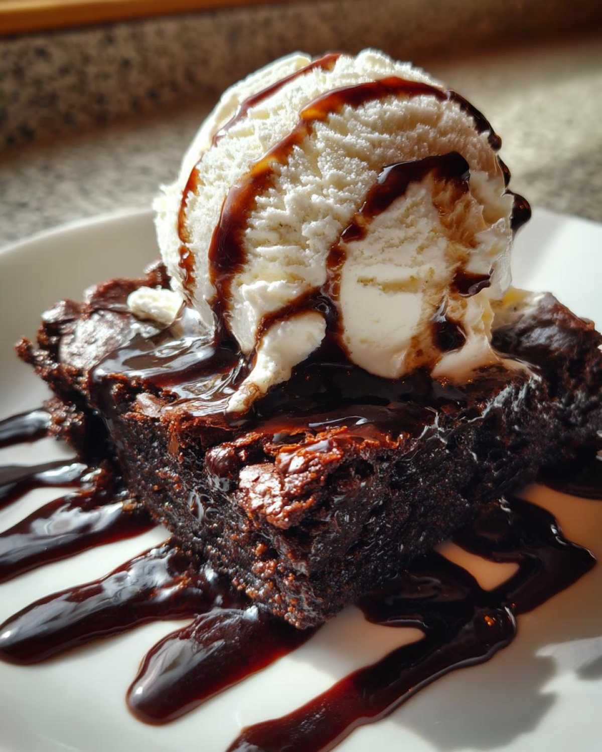 Decadent Hot Chocolate Brownie Sundae - detail 1