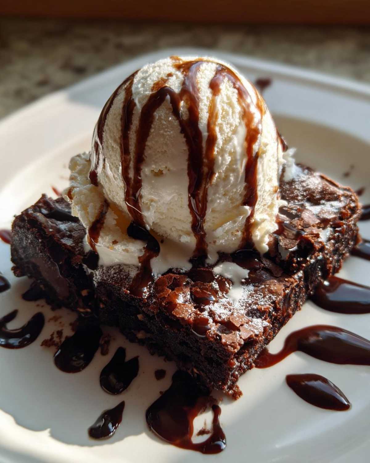 Decadent Hot Chocolate Brownie Sundae - detail 2