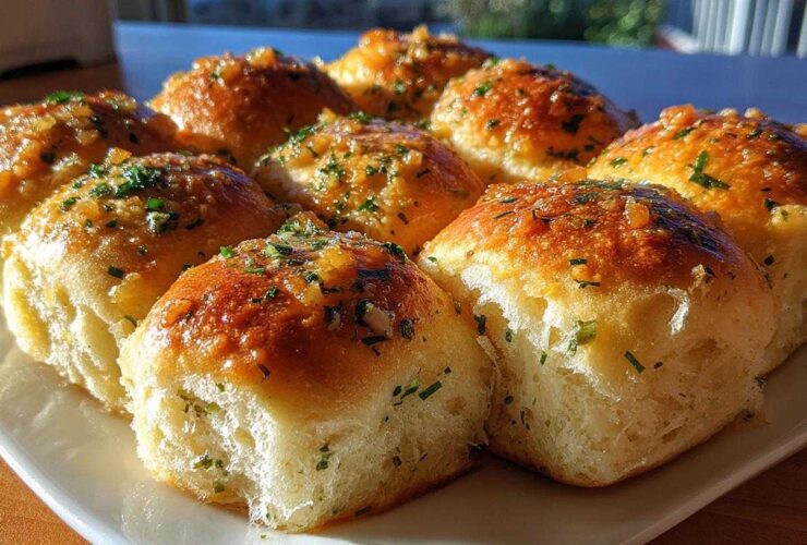 Garlic Herb Dinner Rolls from Scratch