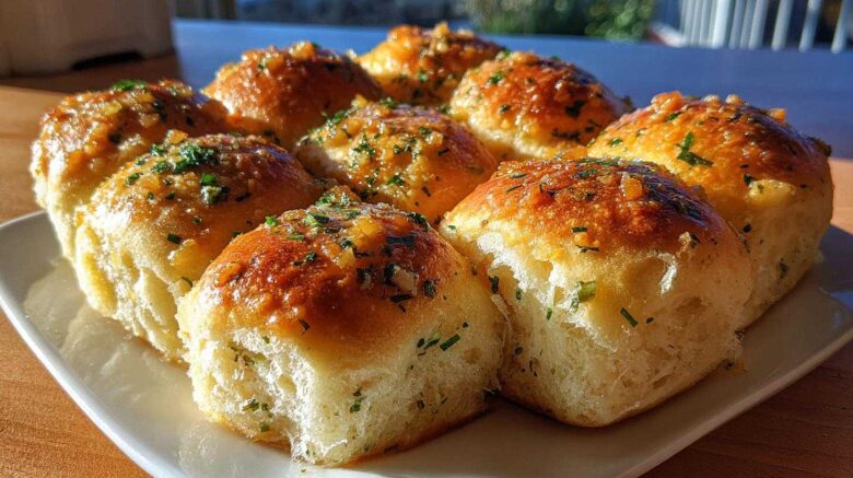 Garlic Herb Dinner Rolls from Scratch