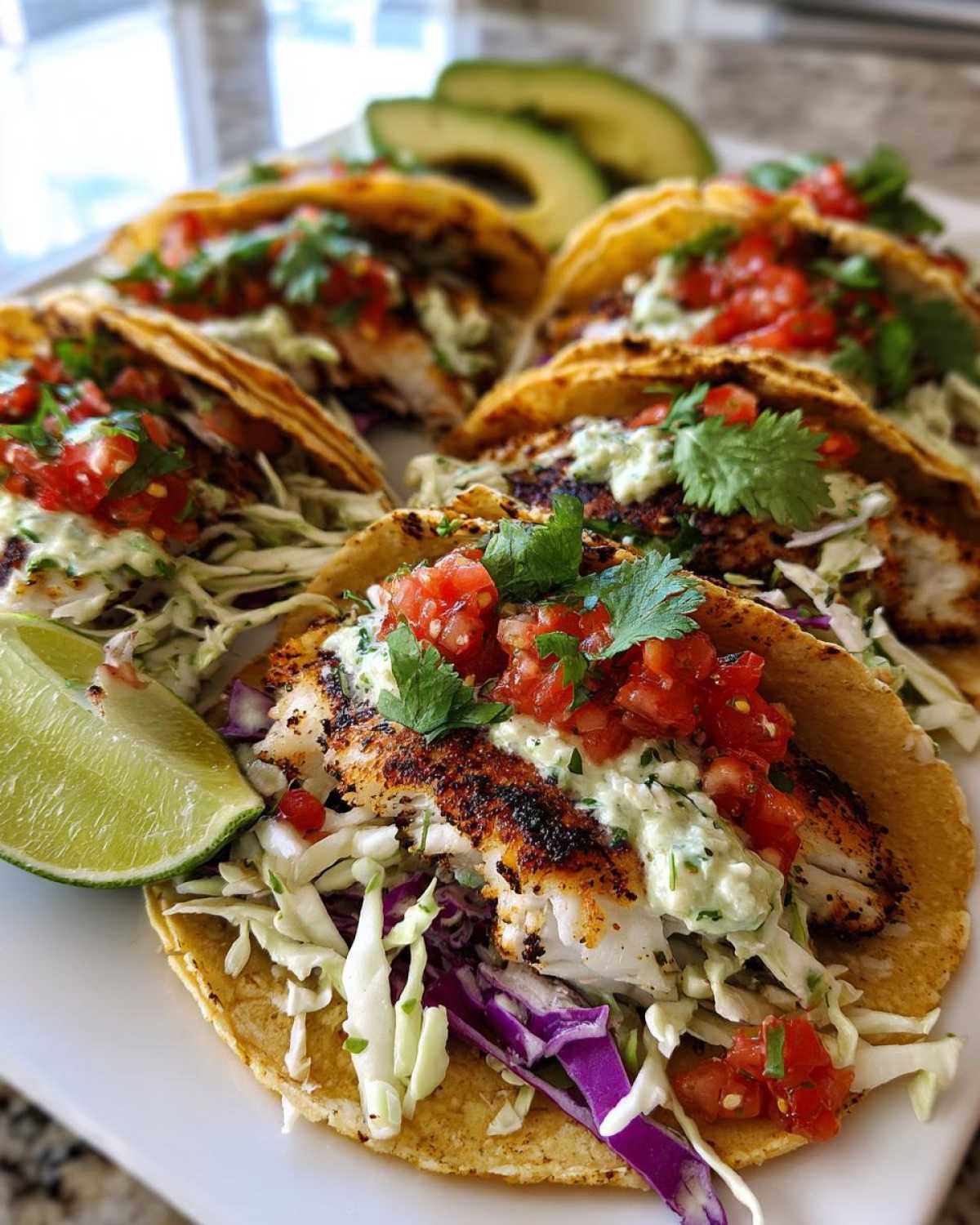 Garlic Lime Grilled Fish Tacos - detail 1