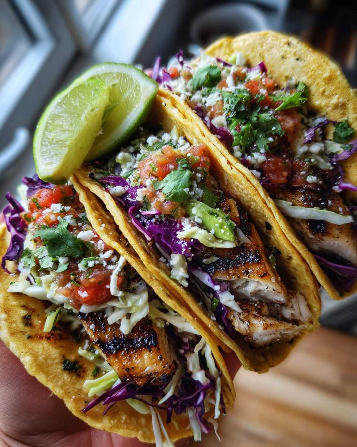 Garlic Lime Grilled Fish Tacos - detail 2