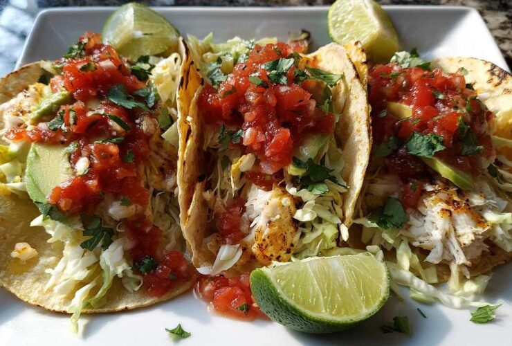 Garlic Lime Grilled Fish Tacos