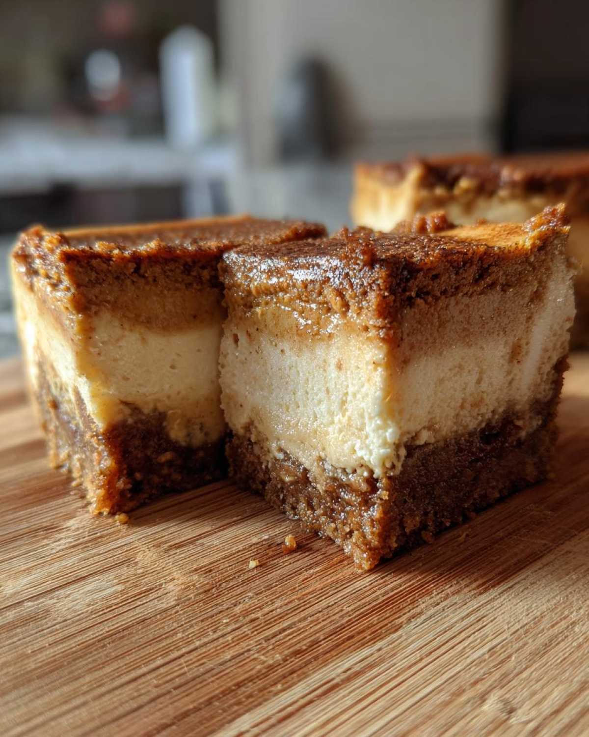Gingerbread Cheesecake Bars - detail 1