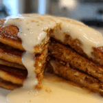 Gingerbread Pancakes with Maple Cream
